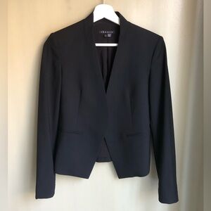 Theory Womens Lanai Collarless Blazer Black Size: 2